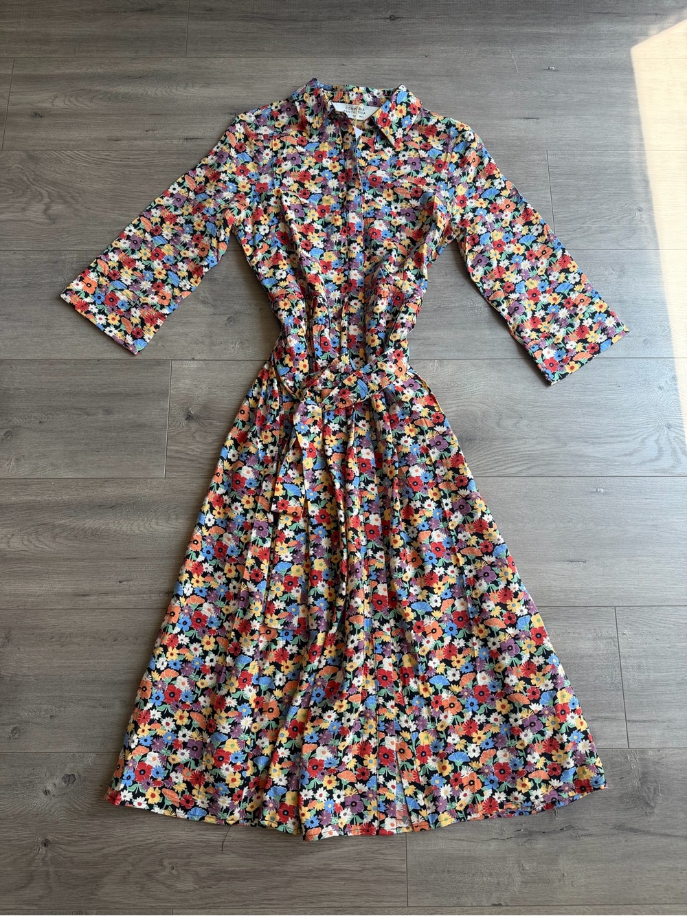 NWT Compania Fantastica HAMPTON Flordal LIGHTWEIGHT CREPE MIDI DRESS - size med